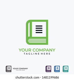 learning education book shop store vector logo design template. Creative Book Concept Logo Design. Book logo for education and business. vector eps10 editable
