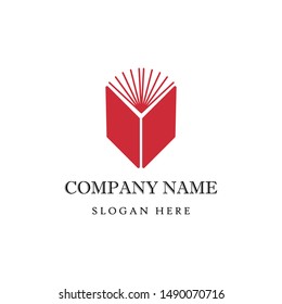 Learning Education Book Vector Logo Design Template