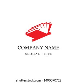 Learning Education Book Vector Logo Design Template
