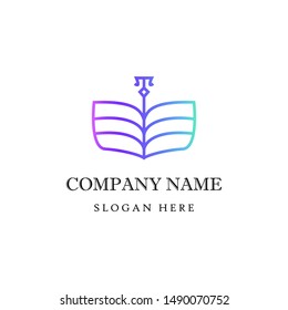 Learning Education Book Vector Logo Design Template