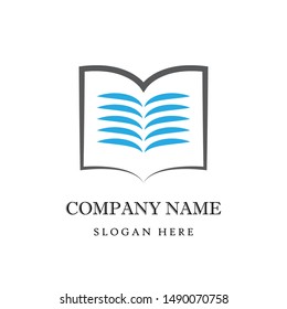 Learning Education Book Vector Logo Design Template