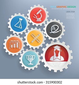 Learning and education design infographic design,clean vector