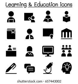 Learning & Education icon set, Vector illustration Graphic design