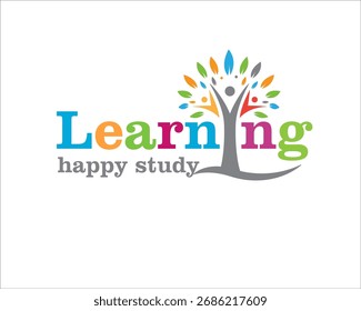 aprendizagem educação logotipo projetos simples moderno