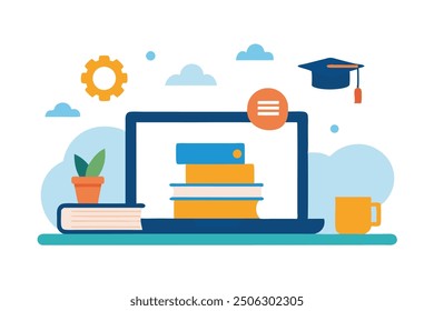learning and education vector illustration cartoon and line art designs.