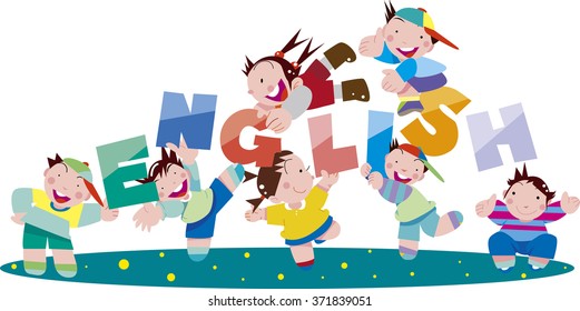 Learning English Stock Vector (Royalty Free) 371839051 | Shutterstock