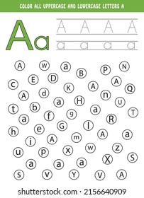 Learning English Alphabet Colour All Uppercase Stock Vector (Royalty ...