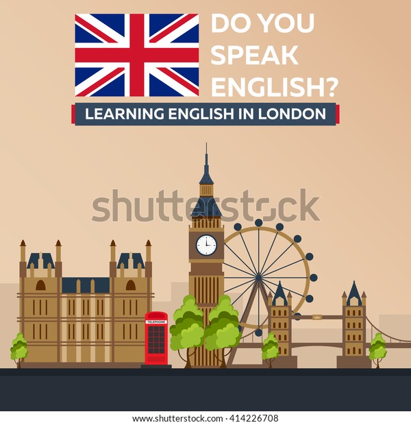 Englisch Lernen In London Bildung In Stock Vektorgrafik Lizenzfrei