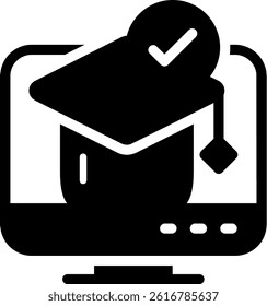 Learning Environment Glyph Vector Icon Design