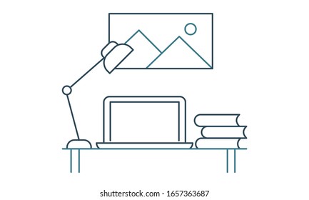 Learning environment icon for education and classroom settings