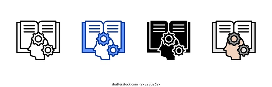 Learning Exercise icon set multiple style collection