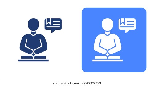 Lernen GlypheZweifarbige Farbe und kontrastierende Hintergrund-Symbol-Illustration