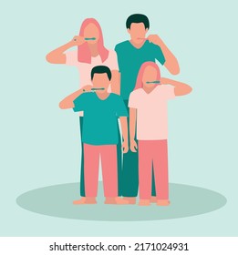 Learning Good Habits to Kids Vector Illustration