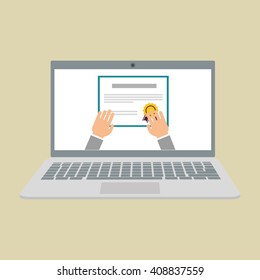 learning graphic design , vector illustration