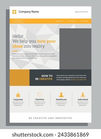 Learning and grow company business flyer template