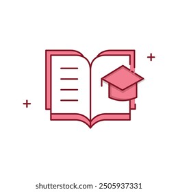 Learning and Growth Vector Icon Design with Editable Stroke 