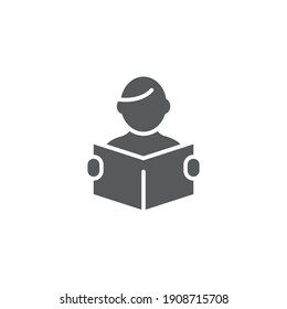 Learning icon, color, line, outline vector sign, linear style pictogram isolated on white. Symbol, logo illustration