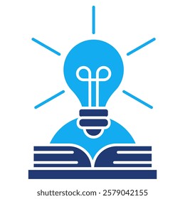 Learning Icon - Dual Tone Style - Brain Theme