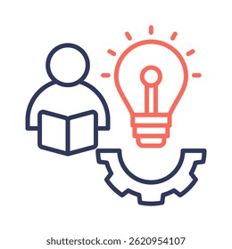 Elemento de ícone de aprendizado para design