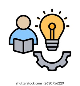 Elemento de ícone de aprendizado para design