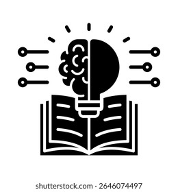Elemento de ícone de aprendizado para design