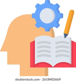 Learning Icon Flat Vector Illustration