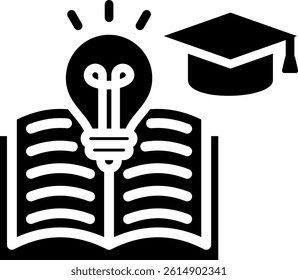Learning Icon Glyph Vector Illustration