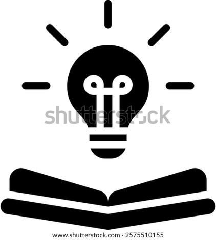 Learning Icon Glyph Vector Illustration