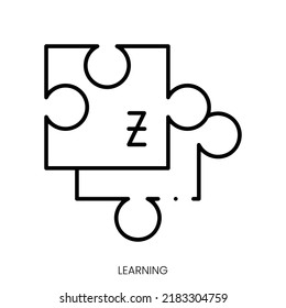 learning icon. Linear style sign isolated on white background. Vector illustration