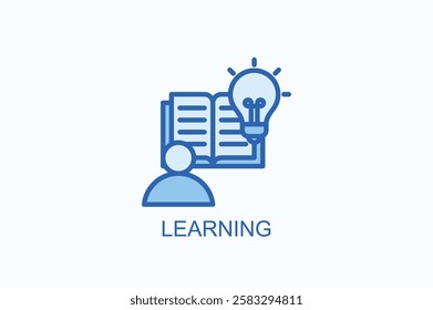 Learning Icon Or Logo Isolated Illustration