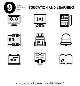 learning icon or logo isolated sign symbol vector illustration - high quality black style vector icons