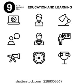 learning icon or logo isolated sign symbol vector illustration - high quality black style vector icons