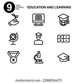 learning icon or logo isolated sign symbol vector illustration - high quality black style vector icons