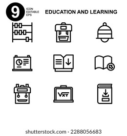 learning icon or logo isolated sign symbol vector illustration - high quality black style vector icons