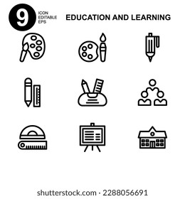learning icon or logo isolated sign symbol vector illustration - high quality black style vector icons