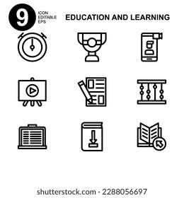 learning icon or logo isolated sign symbol vector illustration - high quality black style vector icons
