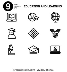 learning icon or logo isolated sign symbol vector illustration - high quality black style vector icons