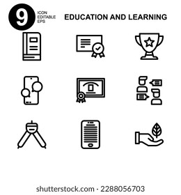 learning icon or logo isolated sign symbol vector illustration - high quality black style vector icons