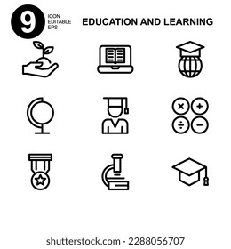 learning icon or logo isolated sign symbol vector illustration - high quality black style vector icons