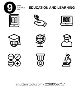 learning icon or logo isolated sign symbol vector illustration - high quality black style vector icons