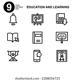 learning icon or logo isolated sign symbol vector illustration - high quality black style vector icons