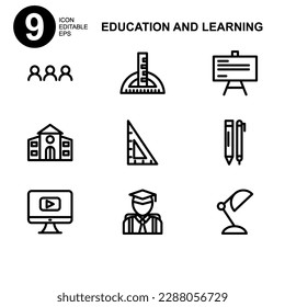 learning icon or logo isolated sign symbol vector illustration - high quality black style vector icons