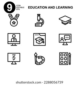 learning icon or logo isolated sign symbol vector illustration - high quality black style vector icons