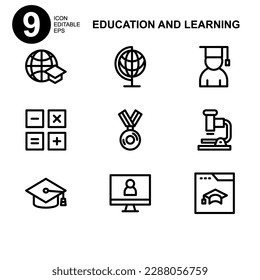 learning icon or logo isolated sign symbol vector illustration - high quality black style vector icons