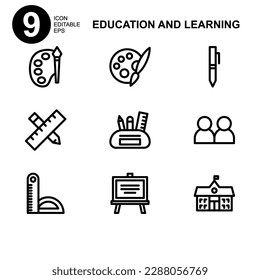 learning icon or logo isolated sign symbol vector illustration - high quality black style vector icons