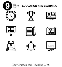 learning icon or logo isolated sign symbol vector illustration - high quality black style vector icons