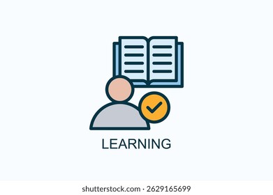 Learning Icon Or Logo Isolated Vector Illustration