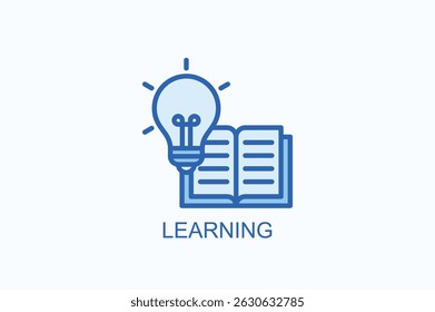 Learning Icon Or Logo Isolated Vector Illustration