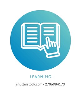 Ícone de aprendizado Mini ícone de ilustração. Use Para Conceitos Modernos, Impressão, Ui, Kit Ux, Desenvolvimento De Web E Aplicativos. Vetor Relacionado A Escritório, Educação, Exame E Muito Mais