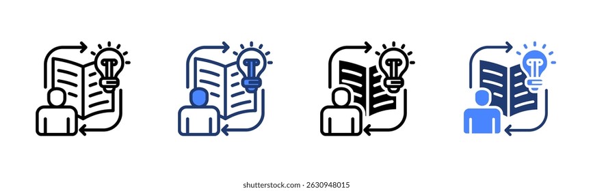 Learning icon sheet multiple style collection